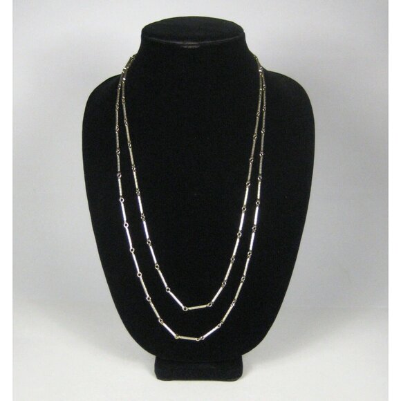 Paradise Necklace Panel Chain 56 in Jewelry Vintage Goldtone Cocktail Lariat - Picture 4 of 6